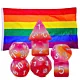 Lesbijka Zestaw LGBT RPG Pride Zestaw Kości + Flaga