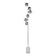 Lampa Podłogowa Spiral 6 Light Floor Lamp Polished Chrome Smoked Glass