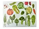 ARIA Deska do krojenia 40x30cm           szklana warzywa