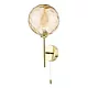 Kinkiet Cohen Wall Light Polished Gold Champagne Dimpled 150mm glass