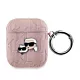 Karl Lagerfeld Monogram Karl & Choupette Head - Etui AirPods 1/2 gen (różowy)