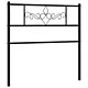 Metalowe wezgłowie, czarne, 75 cm