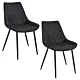Krzesło tapicerowane do jadalni, 2 sztuki, 49x61x83 cm, czarny