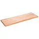 Półka, brązowa, 180x60x(2-6) cm, lakierowane lite drewno dębowe