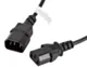 Lanberg Przedłużacz kabla zasilającego IEC 320 C13 - C14 1.8M czarny