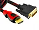 MOCNY KABEL ADAPTER DVI HDMI DVI-D 24+1 MM FULL HD