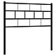 Metalowe wezgłowie, czarne, 75 cm