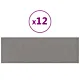 Panele ścienne, 12 szt., jasnoszare, 90x30 cm, tkanina, 3,24 m²
