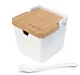 CUKIERNICA CERAMICZNA Z ŁYŻECZKĄ 270ML KONIGHOFFER 0524 BIAŁA
