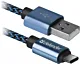 KABEL DEFENDER USB AM-TYPE C 1,0m 2.1A NIEBIESKI