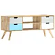 Szafka pod TV, 110 x 35 x 48 cm, lite drewno mango