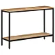 Stolik konsolowy, 100x35x70 cm, surowe lite drewno mango