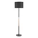 Lampa Podłogowa Kelso Floor Lamp Matt Black Polished Copper With Shade