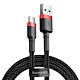 Kabel USB do USB-C Baseus Cafule 2A 3m (czerwono-czarny)