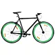 Rower single speed, czarno-zielony, 700c, 55 cm