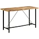 Stolik barowy, 180x70x107 cm, lite drewno mango i żelazo
