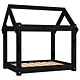 Legowisko dla psa, czarne, 71x55x70 cm, lite drewno sosnowe