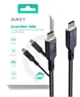 AUKEY CB-MCC102 kabel USB-C - USB-C 1.8m 100W PD 5A 20V LED nylonowy oplot czarny