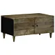 Stolik kawowy Jasnoszary 80x50x40 cm Drewno lite Mango