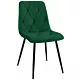 Krzesło tapicerowane, welur, 44x55x84 cm, butelkowa zieleń