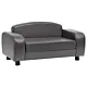 Sofa dla psa, szara, 80x50x40 cm, sztuczna skóra
