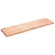 Półka, brązowa, 180x50x(2-6) cm, lakierowane lite drewno dębowe