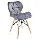 Krzesło do jadalni, welurowe, 48x44x73 cm, jasny szary
