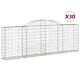 Kosze gabionowe, 30 szt, 300x30x100/120cm, galwanizowane żelazo