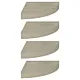 Narożne półki ścienne, 4 szt., kolor dębowy, 25x25x3,8 cm, MDF