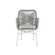 Emaga Fotel ogrodowy Home ESPRIT Biały Szary Aluminium rattan syntetyczny 57 x 63 x 84 cm