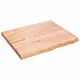 Półka, brązowa, 60x50x(2-4) cm, lakierowane lite drewno dębowe