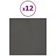 Panele ścienne, 12 szt, ciemnoszare, 30x30 cm, aksamit, 1,08 m²