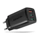 AXAGON ACU-DPQ65 Ładowarka sieciowa, GaN 65W, 3x port (USB-A + dual USB-C), PD3.0/QC4+/PPS/Apple, czarna