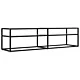 Szafka pod TV, biały marmur, 160x40x40,5 cm, szkło hartowane