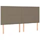 Zagłówki do łóżka, 4 szt., taupe, 100x5x78/88 cm, tkanina
