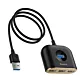 Adapter USB 4w1 Baseus Square Round, HUB USB 3.0 do 1x USB 3.0 + 3x USB 2.0, 1m (czarny)