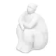 Emaga Figurka Dekoracyjna Biały Dolomite 18 x 30 x 19 cm (4 Sztuk) Kobieta Na siedząco