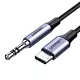 Kabel mini jack 3,5mm AUX do USB-C UGREEN AV143, 1m (czarny)