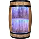 Barek z drewnianej beczki w kolorze wenge z oświetleniem LED RGB 80x50cm Rustykalny bar domowy