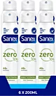 6x Antyperspirant SANEX Zero Respect & Control 200 ml