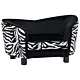 Sofa dla psa, czarna, 68x38x38 cm, pluszowa