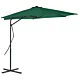 Parasol ogrodowy na słupku stalowym, 300 cm, zielony