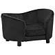 Sofa dla psa, czarna, 69x49x40 cm, pluszowa