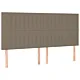 Zagłówki do łóżka, 4 szt., taupe, 90x5x78/88 cm, tkanina