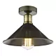 Lampa sufitowa Jalen 1 Light Flush Graphite Antique Brass