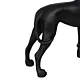 Emaga Figurka Dekoracyjna Czarny Pies 39 x 15 x 34,5 cm