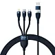 BASEUS FLASH SERIES II KABEL USB TYP C / USB TYP A - USB TYP C / LIGHTNING / MICRO USB 100 W 1,2 M NIEBIESKI (CASS030103)