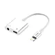 Kabel Vipfan L10 Lightning do Lightning + mini jack 3.5mm AUX, 10cm (biały)