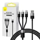 Kabel szybkiego ładowania  Baseus StarSpeed USB do M+L+C 3.5A 0.6M(BLack)