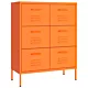 Szafka z szufladami, pomarańczowa, 80x35x101,5 cm, stalowa